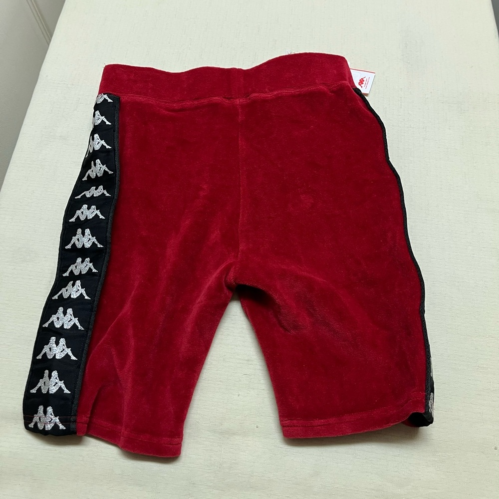 NWT Kappa S red skin fit 222 Banda Saxeever velour bike shorts - Picture 8 of 15